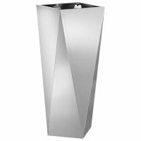 Produktbild för Planteringskärl Silver 30 x 30 x 75 cm Galvaniserat Stål