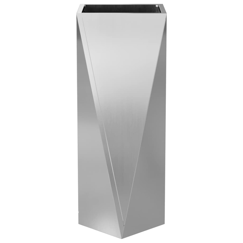 Produktbild för Planteringskärl 2 pcs Silver 30 x 30 x 75 cm Galvaniserat Stål