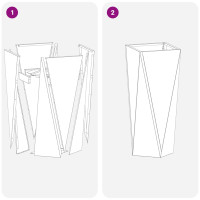 Produktbild för Planteringskärl 2 pcs Silver 30 x 30 x 75 cm Galvaniserat Stål