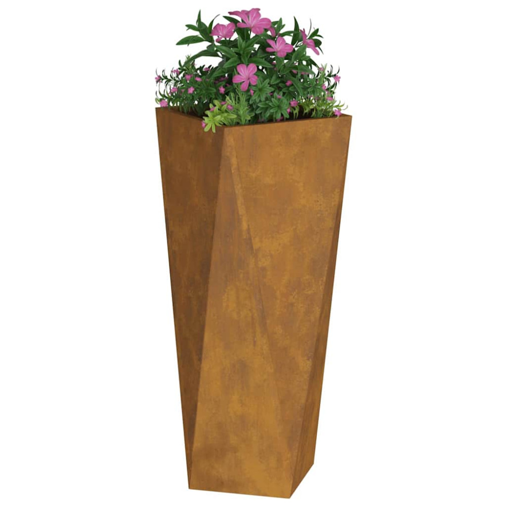 Produktbild för Planteringskärl Rostig 30 x 30 x 75 cm Väderbeständig stål