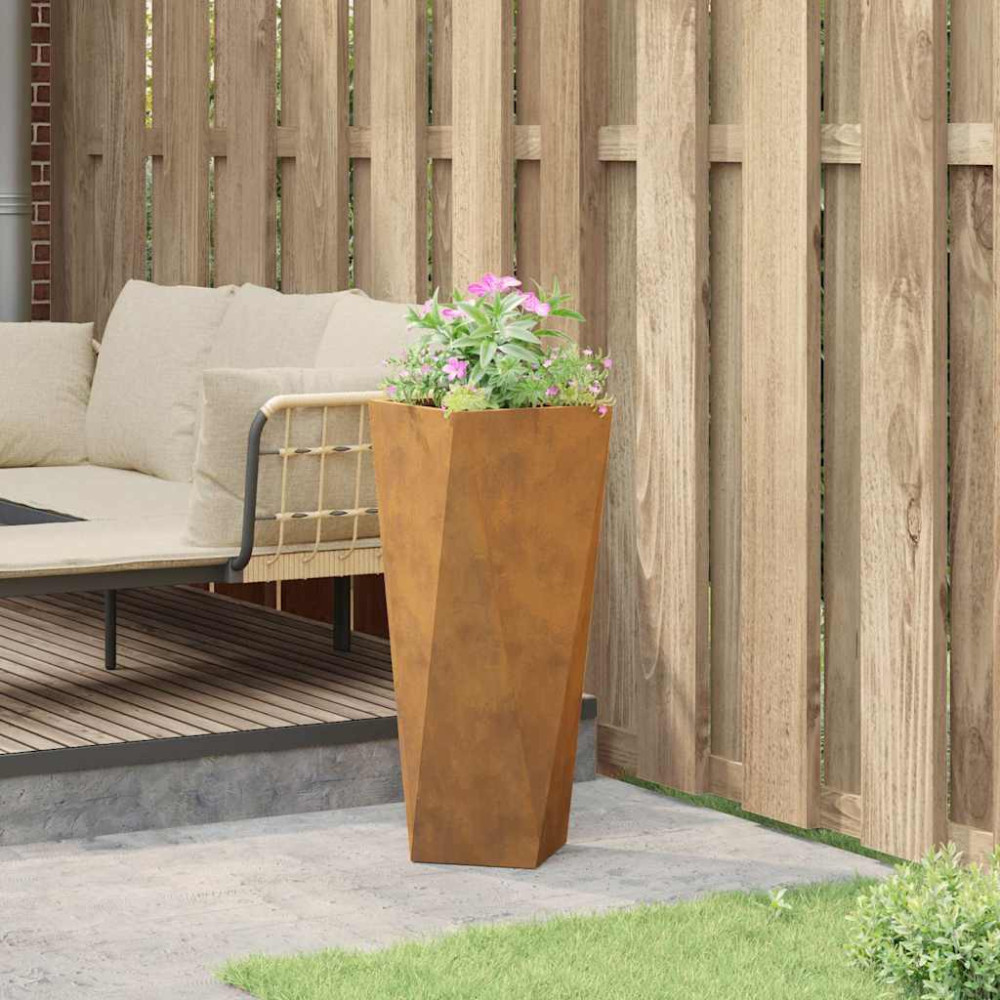 Produktbild för Planteringskärl Rostig 30 x 30 x 75 cm Väderbeständig stål