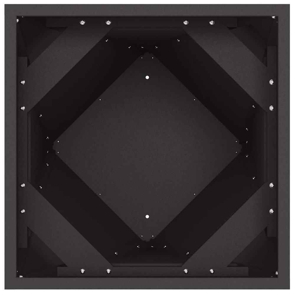Produktbild för Planteringskärl 2 pcs Svart 40 x 40 x 75 cm Stål