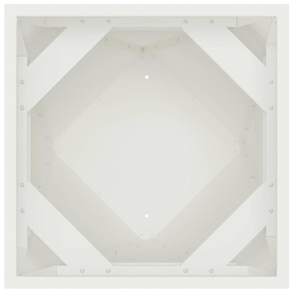 Produktbild för Planteringskärl Vit 40 x 40 x 75 cm Stål