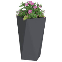 Produktbild för Planteringskärl 2 pcs Antracit 40 x 40 x 75 cm Stål