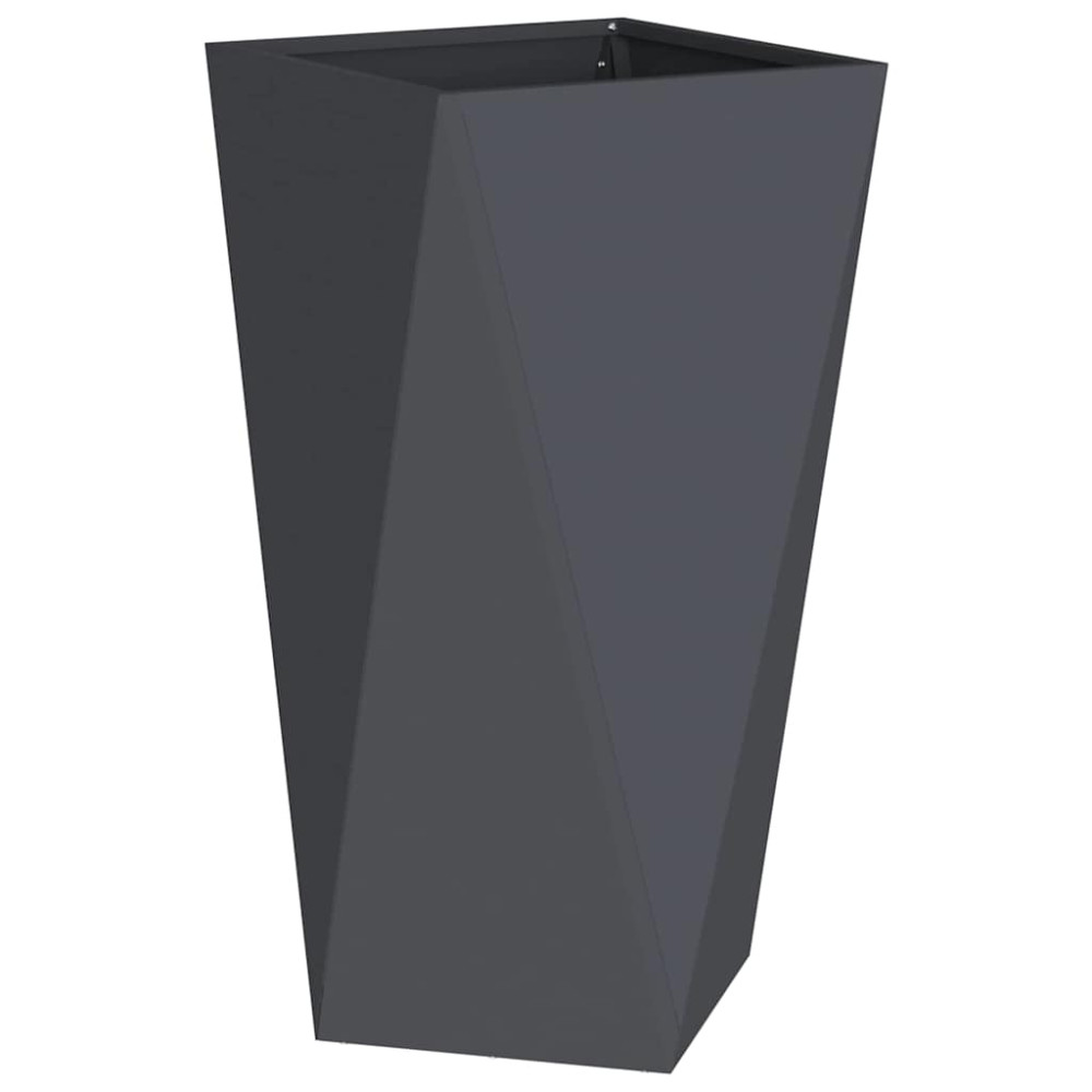 Produktbild för Planteringskärl 2 pcs Antracit 40 x 40 x 75 cm Stål