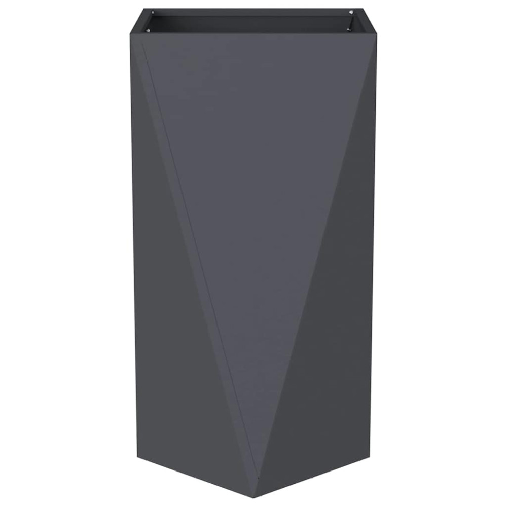 Produktbild för Planteringskärl 2 pcs Antracit 40 x 40 x 75 cm Stål