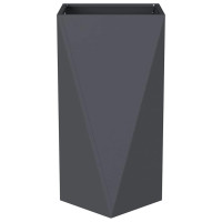 Produktbild för Planteringskärl 2 pcs Antracit 40 x 40 x 75 cm Stål