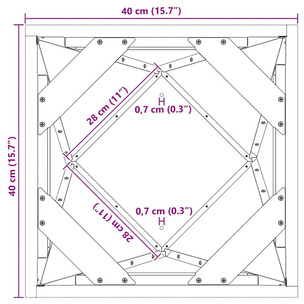 Produktbild för Planteringskärl 2 pcs Silver 40 x 40 x 75 cm Galvaniserat Stål