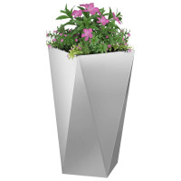 Produktbild för Planteringskärl 2 pcs Silver 40 x 40 x 75 cm Galvaniserat Stål