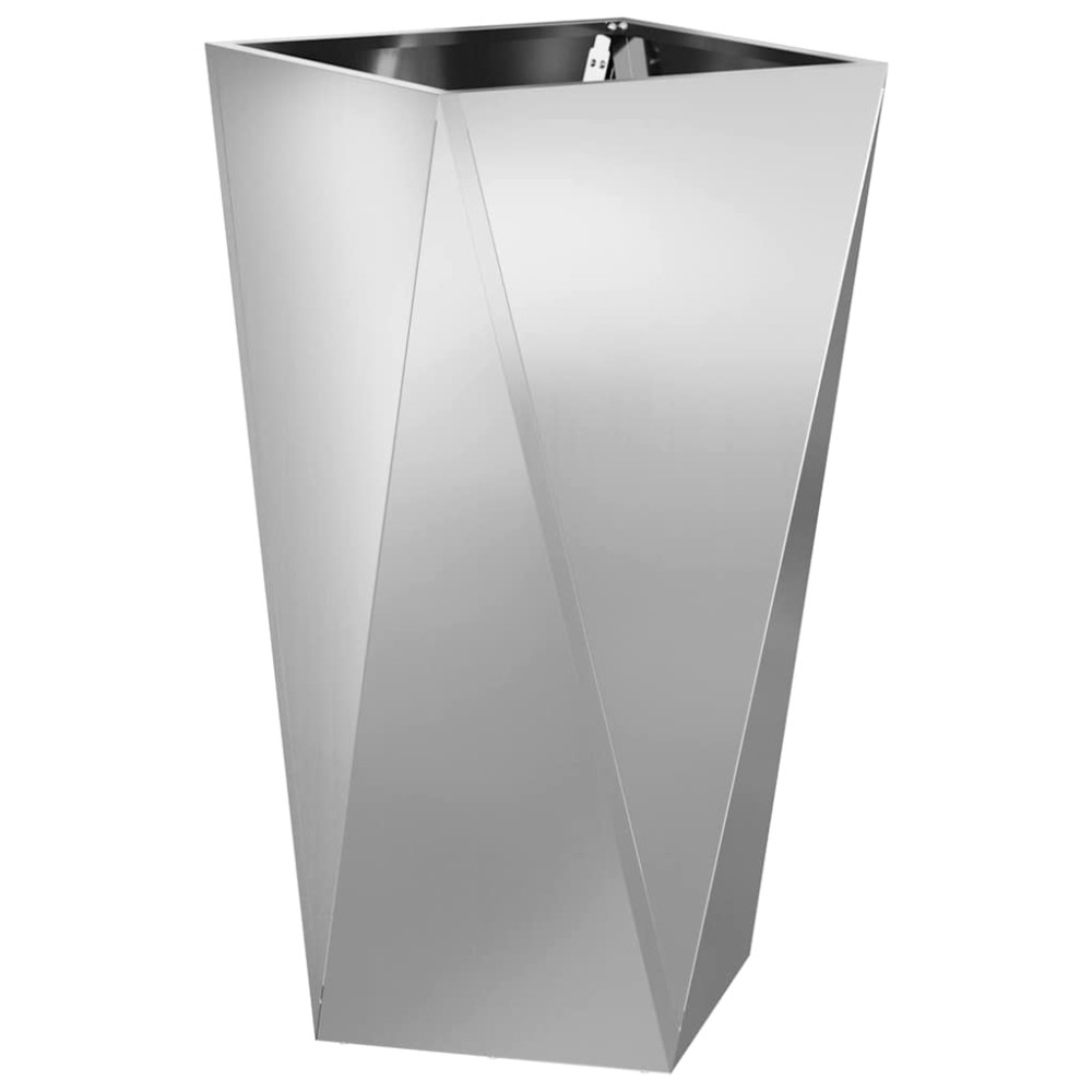 Produktbild för Planteringskärl 2 pcs Silver 40 x 40 x 75 cm Galvaniserat Stål