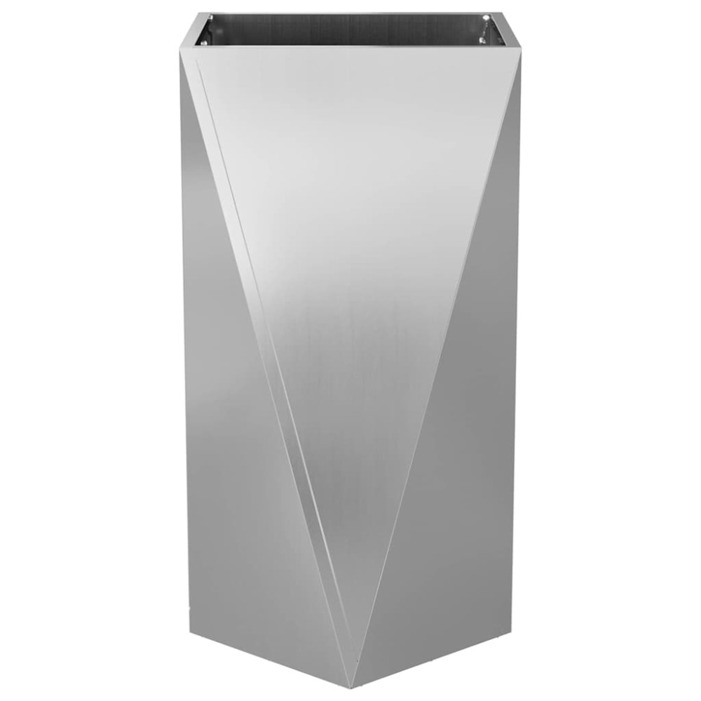 Produktbild för Planteringskärl 2 pcs Silver 40 x 40 x 75 cm Galvaniserat Stål