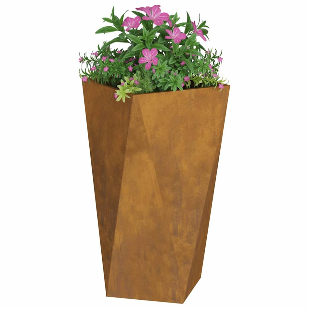 Produktbild för Planteringskärl 2 pcs Rostig 40 x 40 x 75 cm