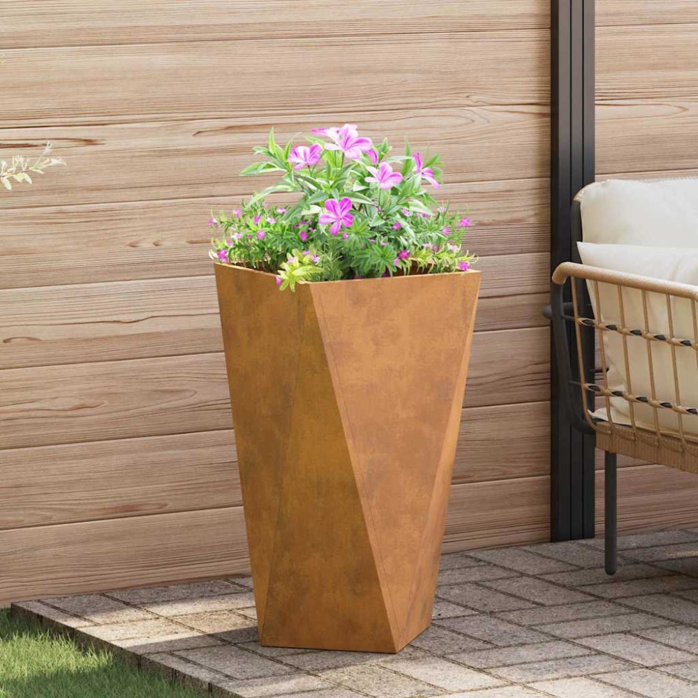 Produktbild för Planteringskärl 2 pcs Rostig 40 x 40 x 75 cm