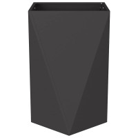 Produktbild för Planteringskärl Svart 50 x 50 x 75 cm Stål