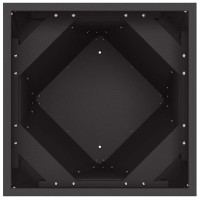 Produktbild för Planteringskärl Svart 50 x 50 x 75 cm Stål