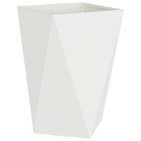 Produktbild för Planteringskärl 2 pcs Vit 50 x 50 x 75 cm Stål
