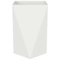 Produktbild för Planteringskärl 2 pcs Vit 50 x 50 x 75 cm Stål