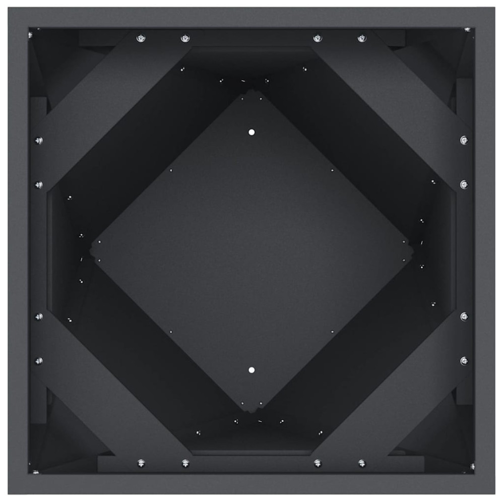 Produktbild för Planteringskärl Antracit 50 x 50 x 75 cm Stål