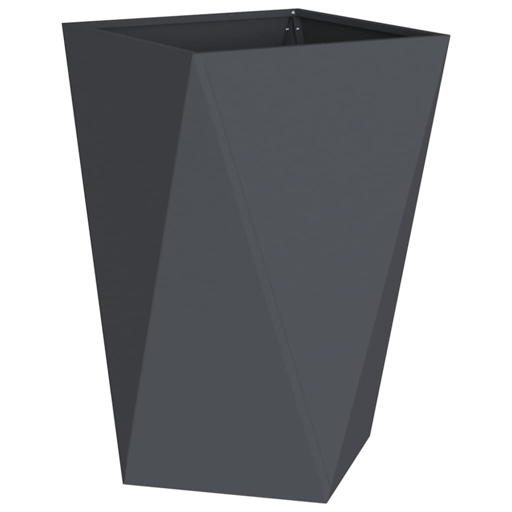 Produktbild för Planteringskärl 2 pcs Antracit 50 x 50 x 75 cm Stål