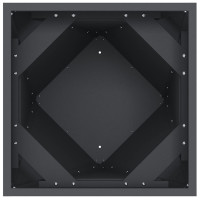 Produktbild för Planteringskärl 2 pcs Antracit 50 x 50 x 75 cm Stål
