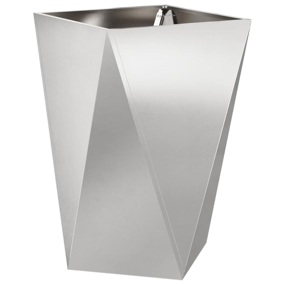 Produktbild för Planteringskärl Silver 50 x 50 x 75 cm Rostfritt stål