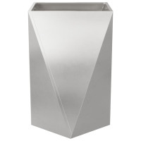 Produktbild för Planteringskärl Silver 50 x 50 x 75 cm Rostfritt stål