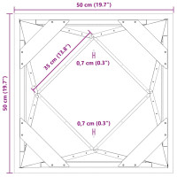 Produktbild för Planteringskärl 2 pcs Silver 50 x 50 x 75 cm Rostfritt stål