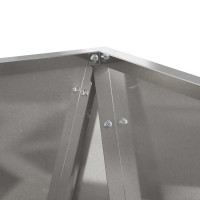 Produktbild för Planteringskärl 2 pcs Silver 50 x 50 x 75 cm Rostfritt stål