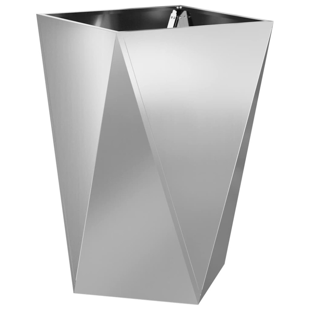 Produktbild för Planteringskärl Silver 50 x 50 x 75 cm Galvaniserat Stål