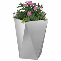 Produktbild för Planteringskärl 2 pcs Silver 50 x 50 x 75 cm Galvaniserat Stål