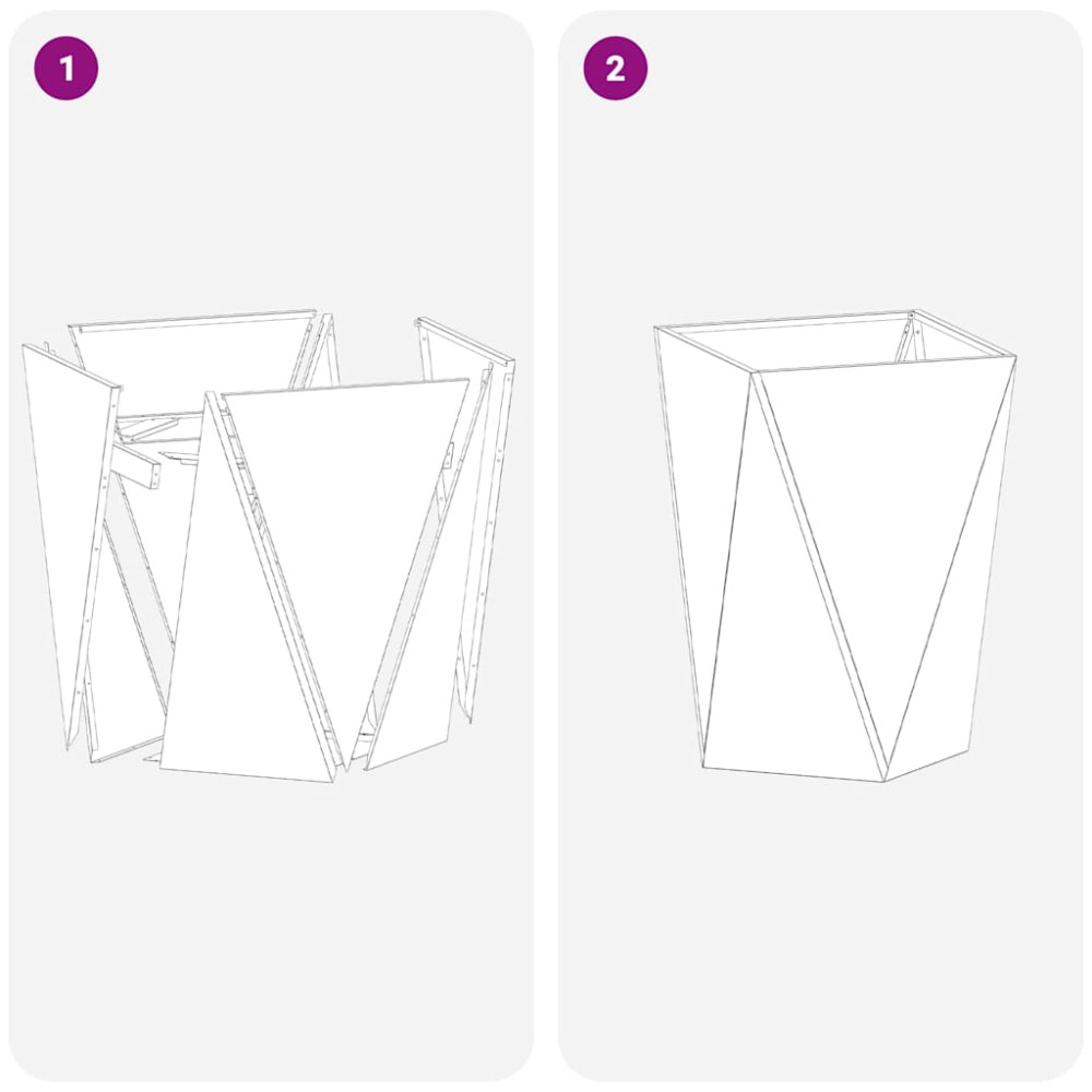 Produktbild för Planteringskärl 2 pcs Rostig 50 x 50 x 75 cm