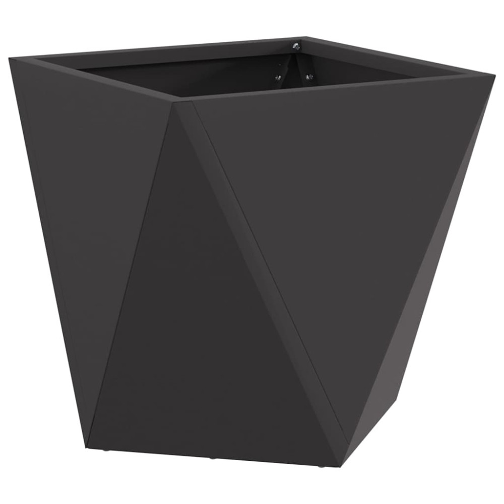 Produktbild för Planteringskärl 2 st Svart 30 x 30 x 30 cm Stål