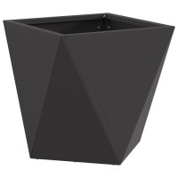 Produktbild för Planteringskärl 2 st Svart 30 x 30 x 30 cm Stål