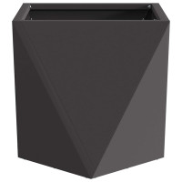 Produktbild för Planteringskärl 2 st Svart 30 x 30 x 30 cm Stål
