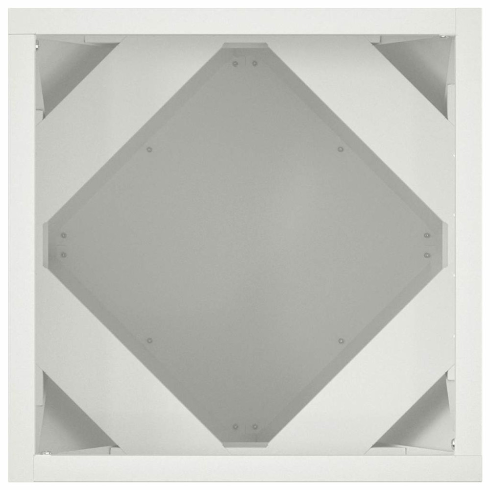 Produktbild för Planteringskärl Vit 30 x 30 x 30 cm Stål