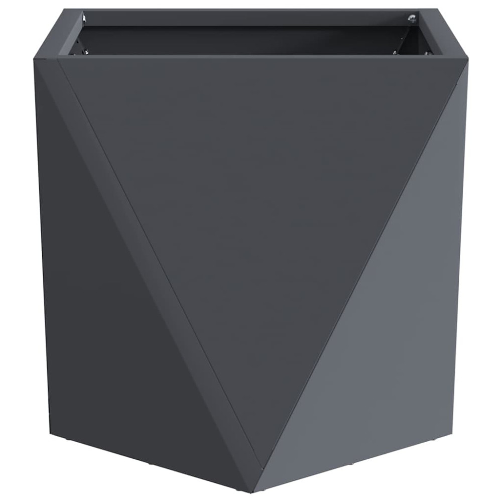 Produktbild för Planteringskärl 2 pcs Antracit 30 x 30 x 30 cm Stål
