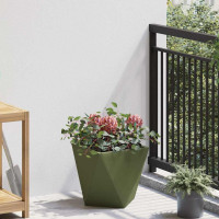 Produktbild för Planteringskärl 2 pcs Olivgrön 30 x 30 x 30 cm Stål