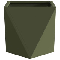 Produktbild för Planteringskärl 2 pcs Olivgrön 30 x 30 x 30 cm Stål