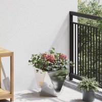 Produktbild för Planteringskärl 2 pcs Silver 30 x 30 x 30 cm Rostfritt stål