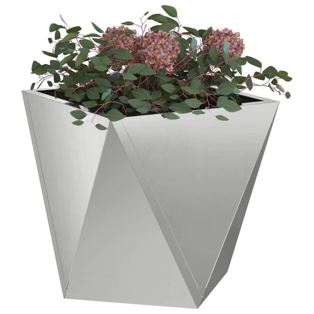 Produktbild för Planteringskärl 2 pcs Silver 30 x 30 x 30 cm Galvaniserat Stål