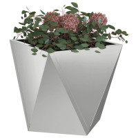 Produktbild för Planteringskärl 2 pcs Silver 30 x 30 x 30 cm Galvaniserat Stål