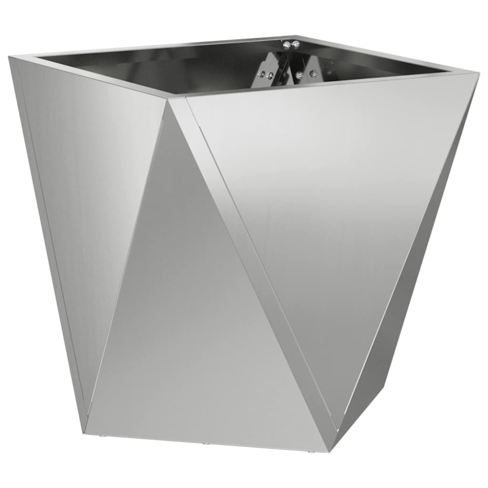 Produktbild för Planteringskärl 2 pcs Silver 30 x 30 x 30 cm Galvaniserat Stål