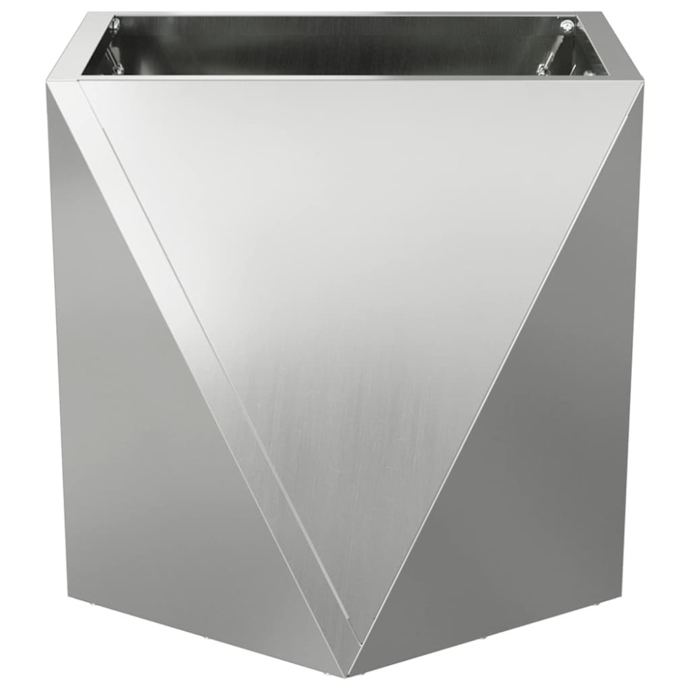 Produktbild för Planteringskärl 2 pcs Silver 30 x 30 x 30 cm Galvaniserat Stål
