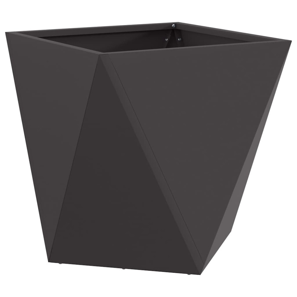 Produktbild för Planteringskärl 2 pcs Svart 40 x 40 x 40 cm Stål