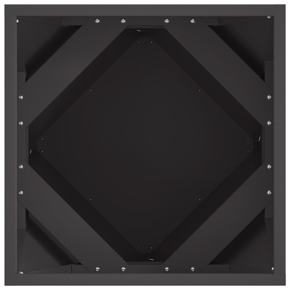 Produktbild för Planteringskärl 2 pcs Svart 40 x 40 x 40 cm Stål