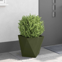 Produktbild för Planteringskärl 2 pcs Olivgrön 40 x 40 x 40 cm Stål