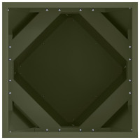 Produktbild för Planteringskärl 2 pcs Olivgrön 40 x 40 x 40 cm Stål