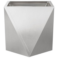 Produktbild för Planteringskärl 2 pcs Silver 40 x 40 x 40 cm Rostfritt stål