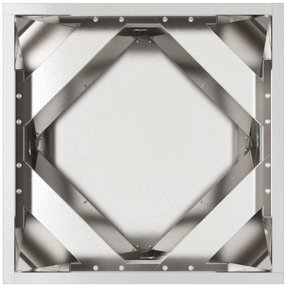 Produktbild för Planteringskärl 2 pcs Silver 40 x 40 x 40 cm Rostfritt stål