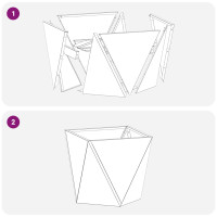 Produktbild för Planteringskärl 2 pcs Silver 40 x 40 x 40 cm Rostfritt stål